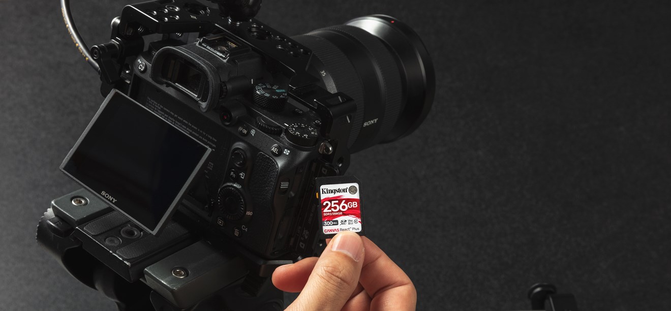 Kingston Canvas React Plus SD for 4K/8K professional cameras
