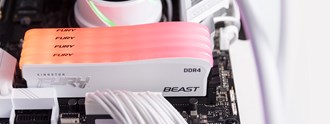 Kingston FURY Beast DDR4 RGB Special Edition Memory with white heat spreader and RGB lighting