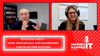Business leaders planning podcast with Royston Guest